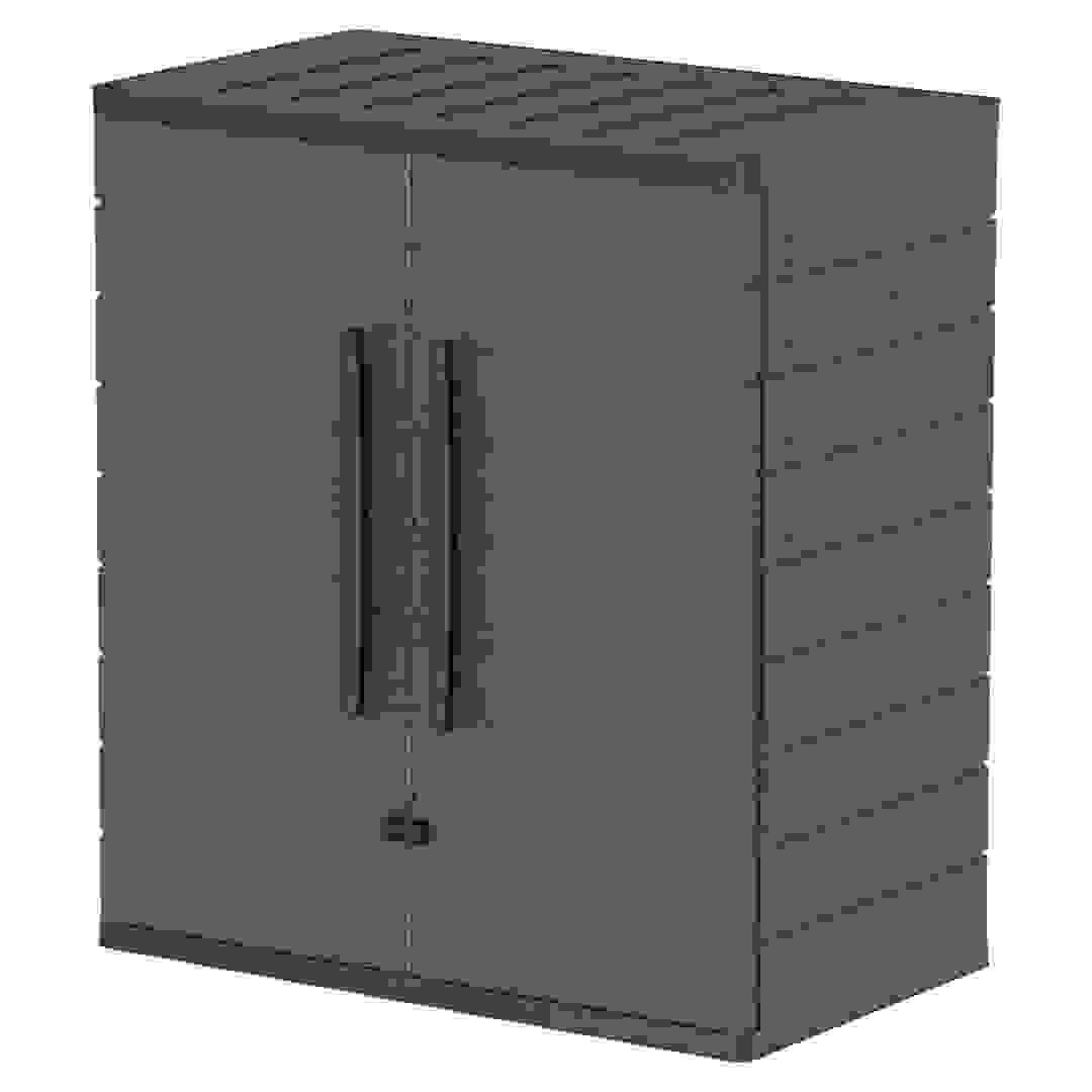 Cosmoplast Short Height Vertical Storage Cabinet (81 x 47 x 90, Brown)