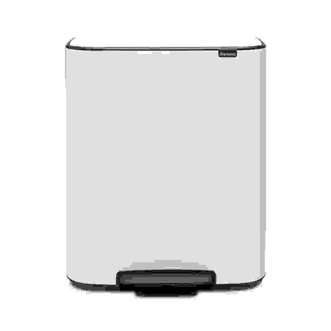 Brabantia Stainless Steel Bo Pedal Bin (36.3 x 54.1 x 65.2 cm, 60 L, White)