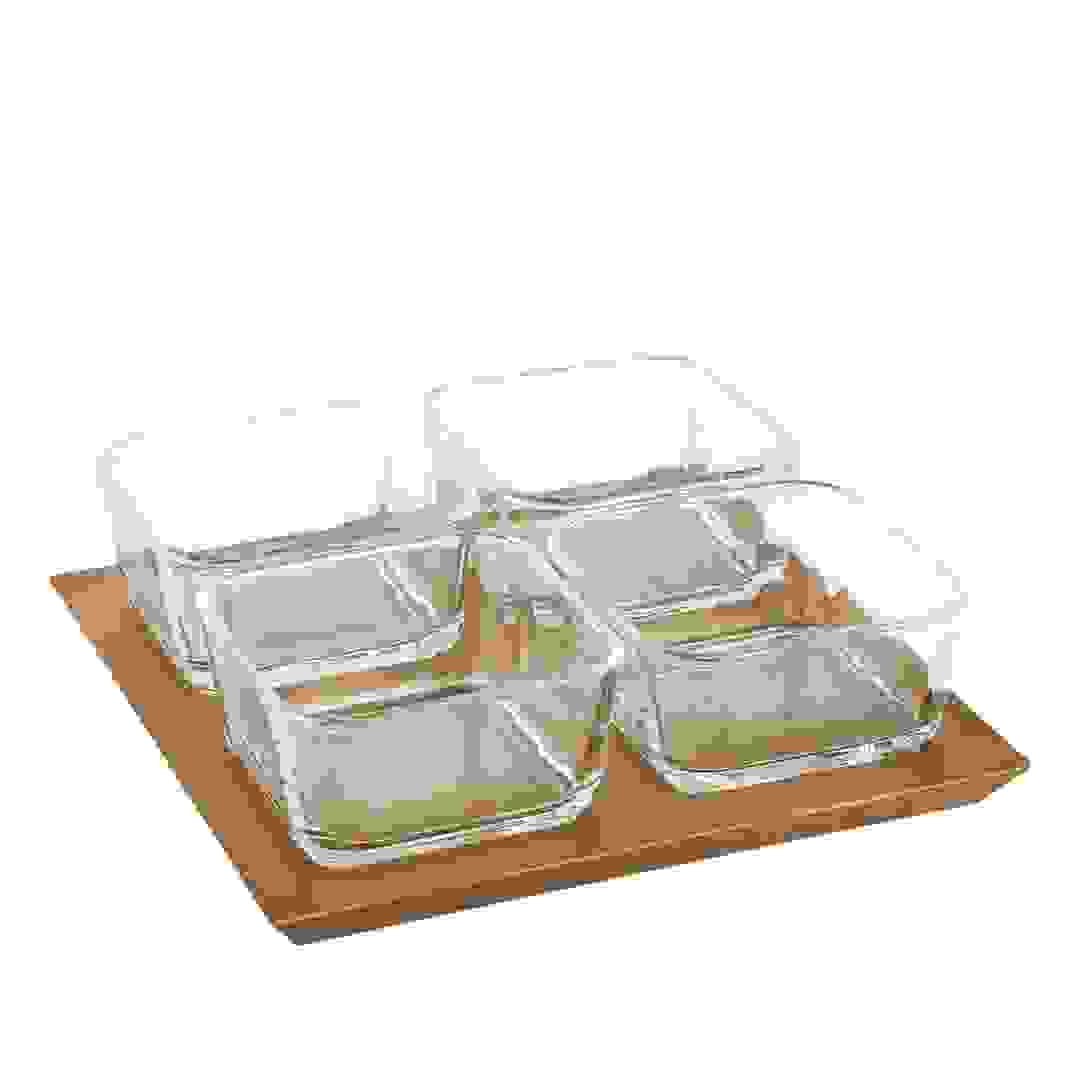 La Maison Snack Bowl W/Acacia Wood Base Set