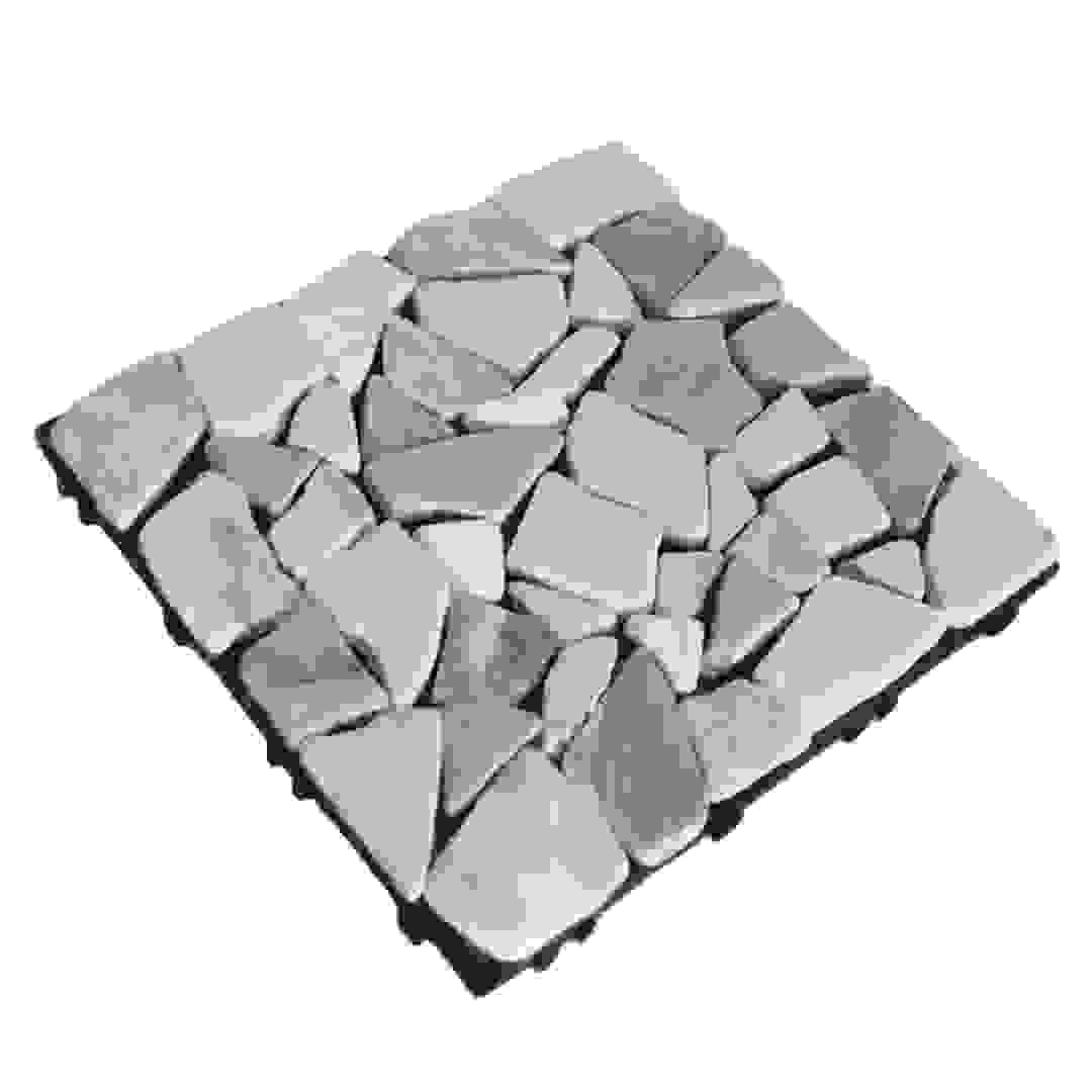 Floor Decking Nature Stone & PP Base Tiles, JY-S-CMGW (30 x 30 x 2 cm, 6 Pc.)