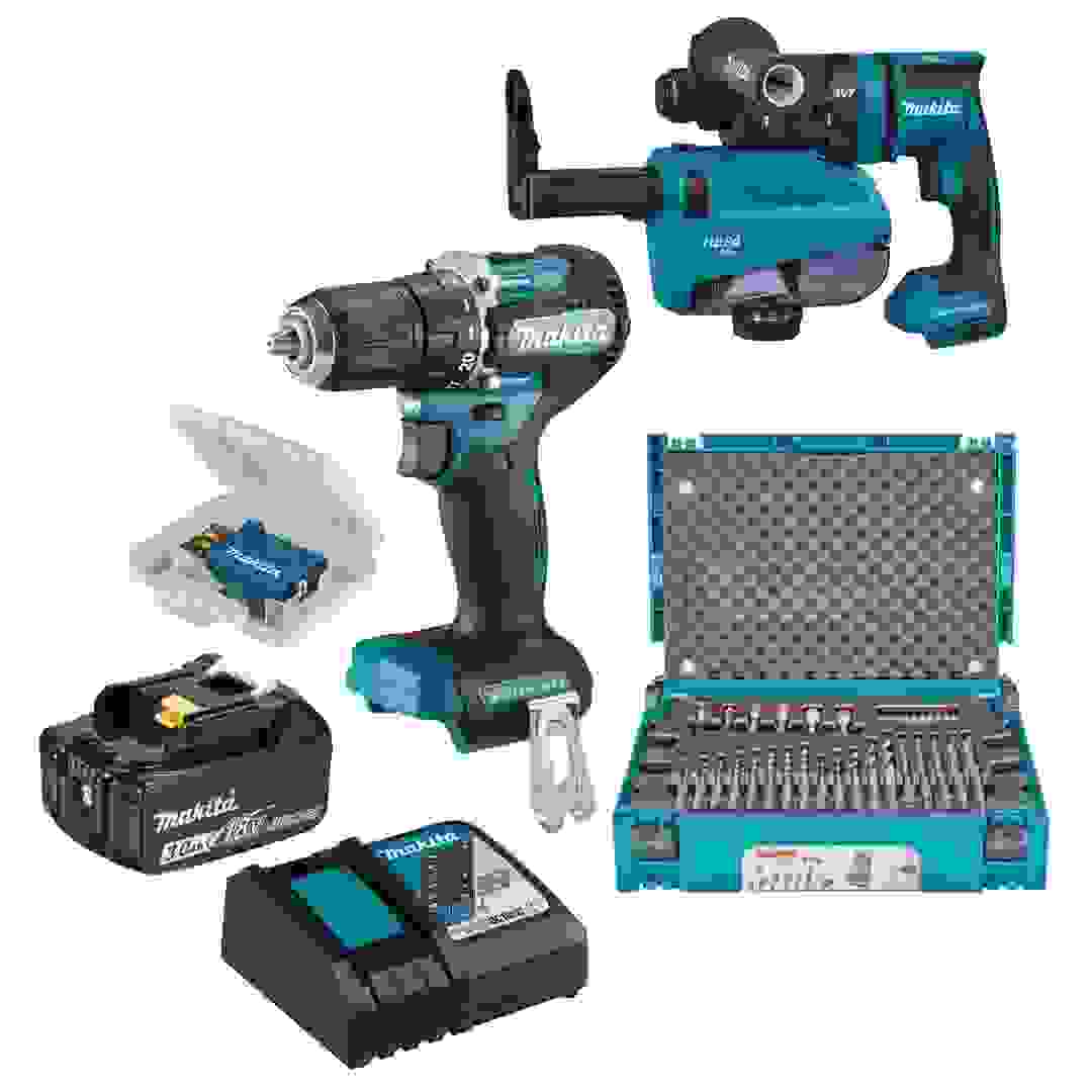 Makita Cordless Hammer Driver Drill W/Battery & Charger, DHR182DDF487 (18 V)