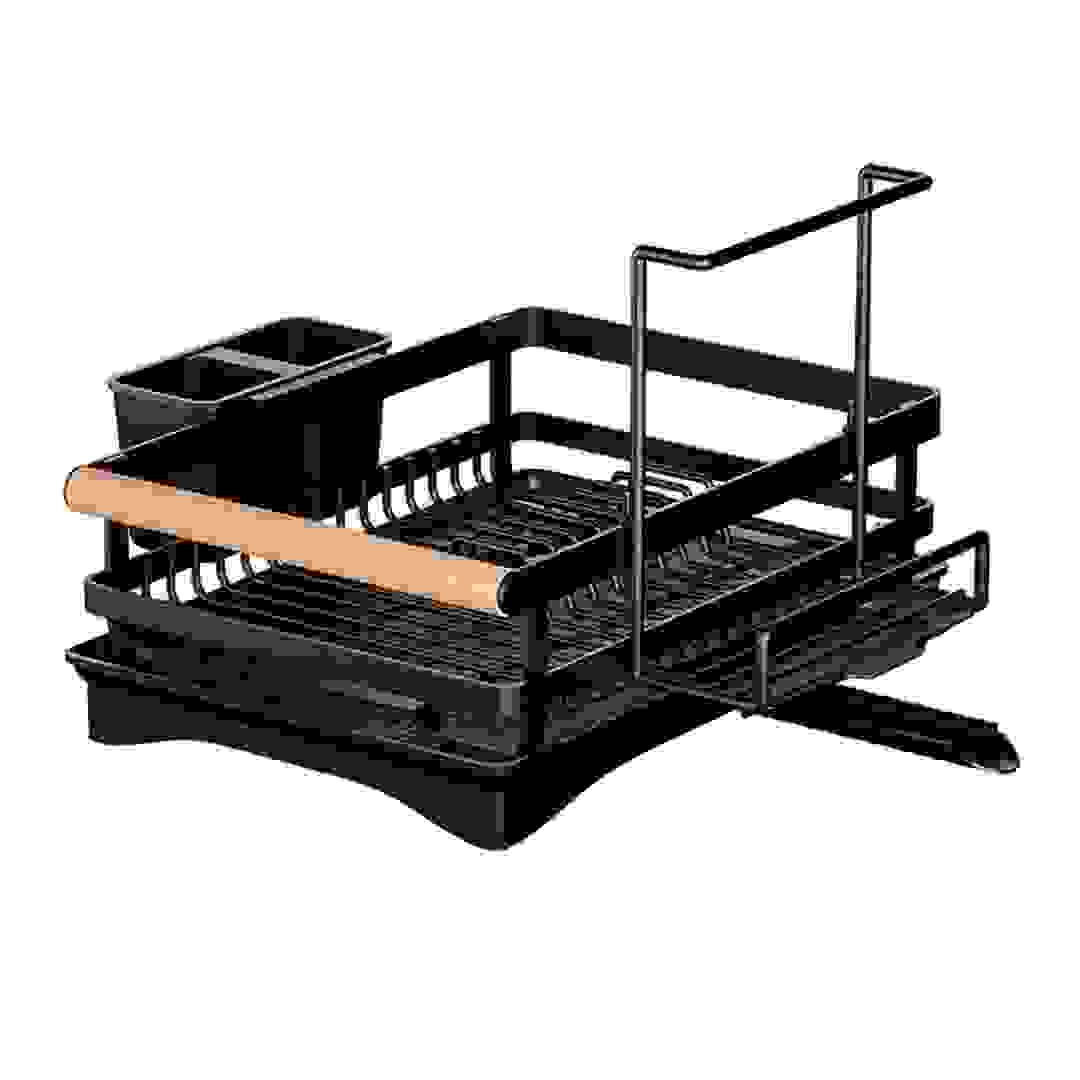 Living Accents 1-Layer Dish Drying Rack W/Cutlery Holder