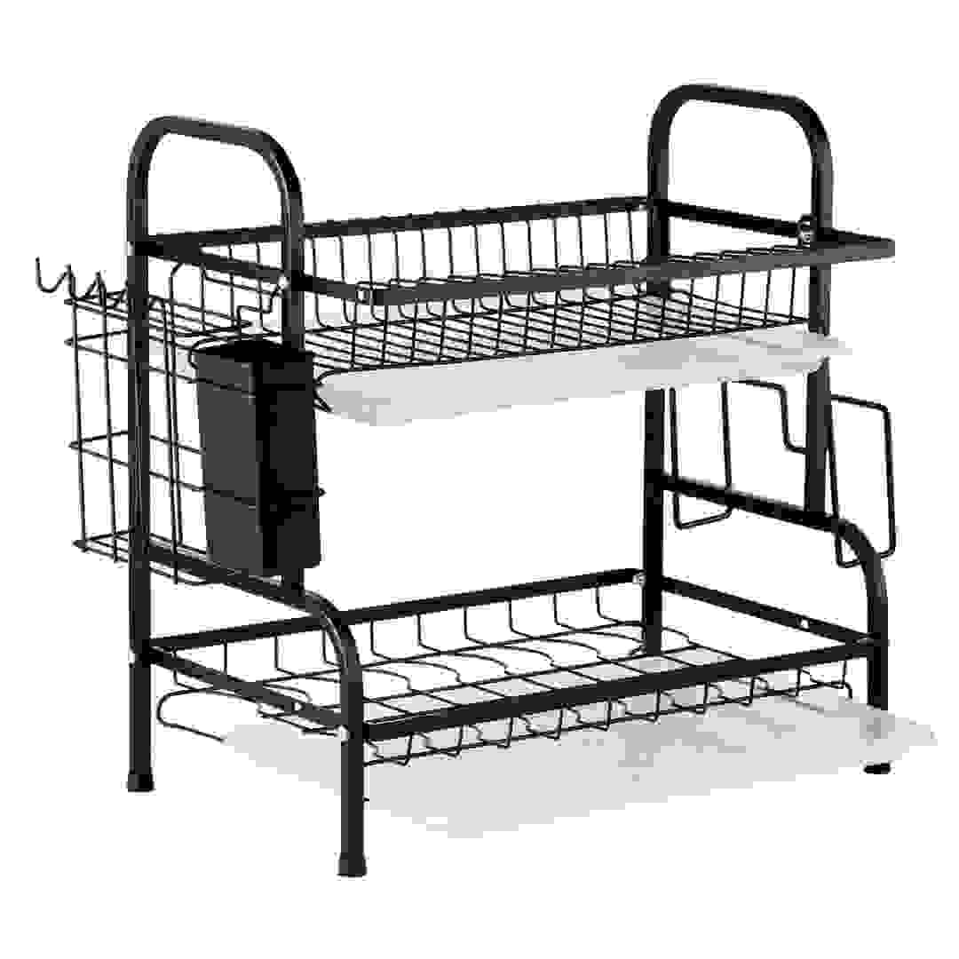 Living Accents 2-Tier Dish Rack W/Cutting Board Holder