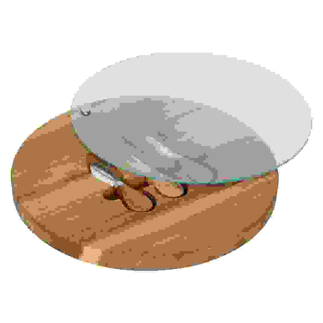 لوح تقديم جبن خشب أكاسيا إس جي مينا (30 × 30 × 2.3 سم)