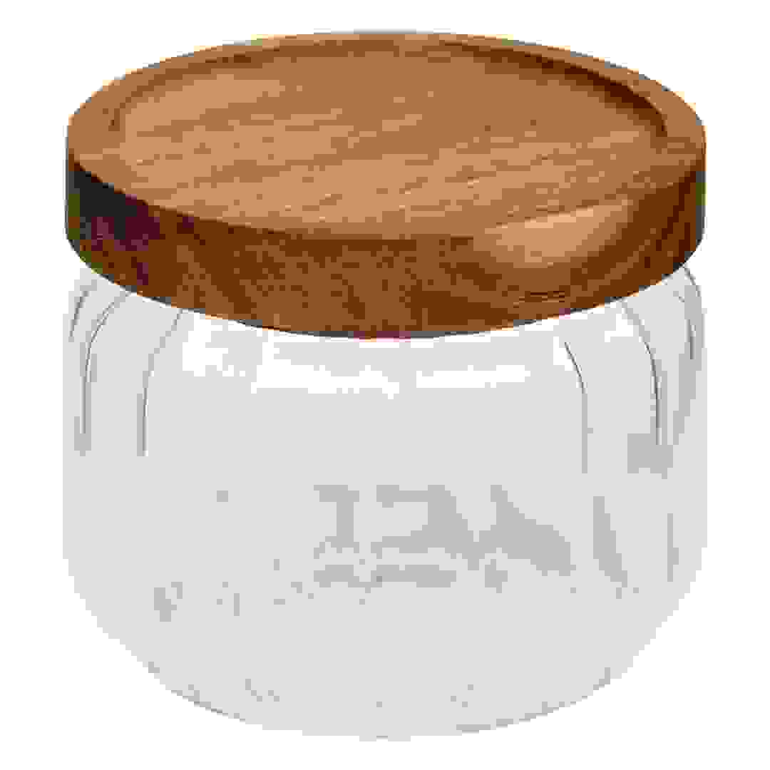 برطمان زجاج مع غطاء خشب أكاسيا 5فايف هارموني (300 مل)