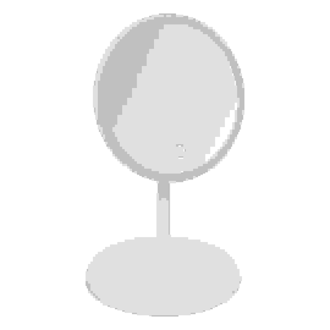 5Five Battery-Operated Illuminated Table Mirror (White, 16.8 x 16.8 x 29 cm)