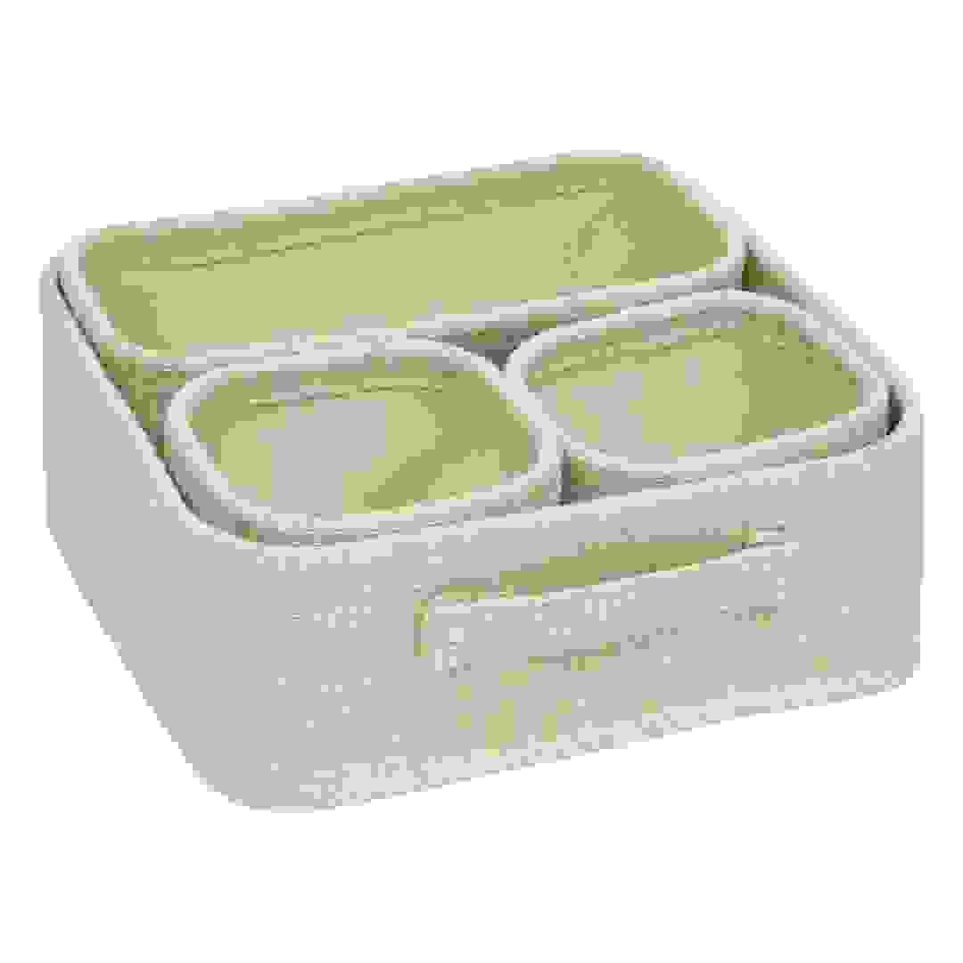 5Five Polyester Basket Set (Beige, 4 Pc, 31 x 31 x 10 cm)