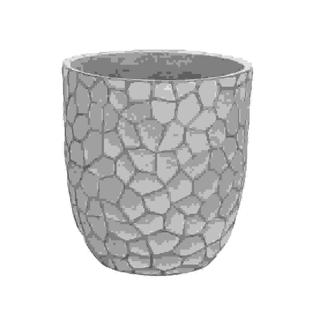 Lavender Fiber Clay Pot (35 cm, Grey)