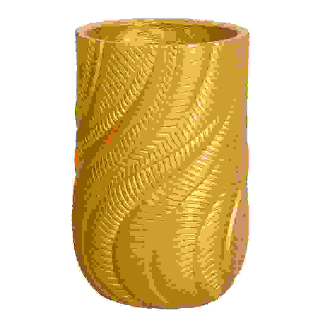 Lavender Fiber Clay Pot (29 cm, Gold)