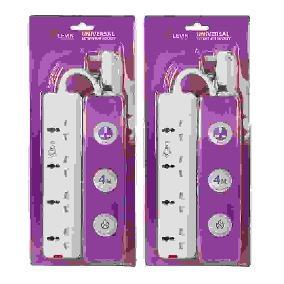 Levin Universal Extension Socket W/Neon, PK1004M IEC