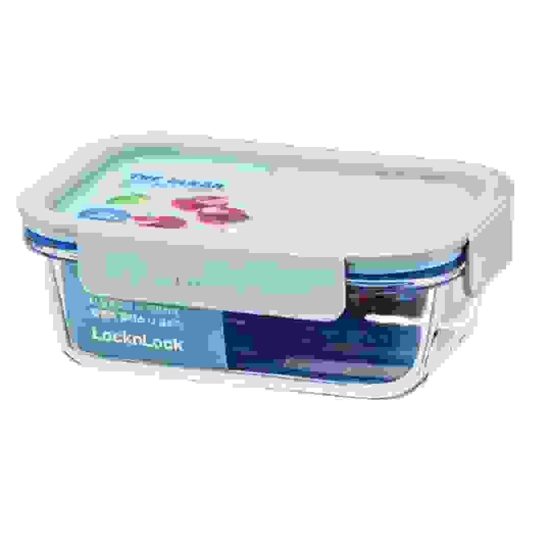 Lock & Lock The Clear Glass Rectangle Food Container (Mint, 2 L)