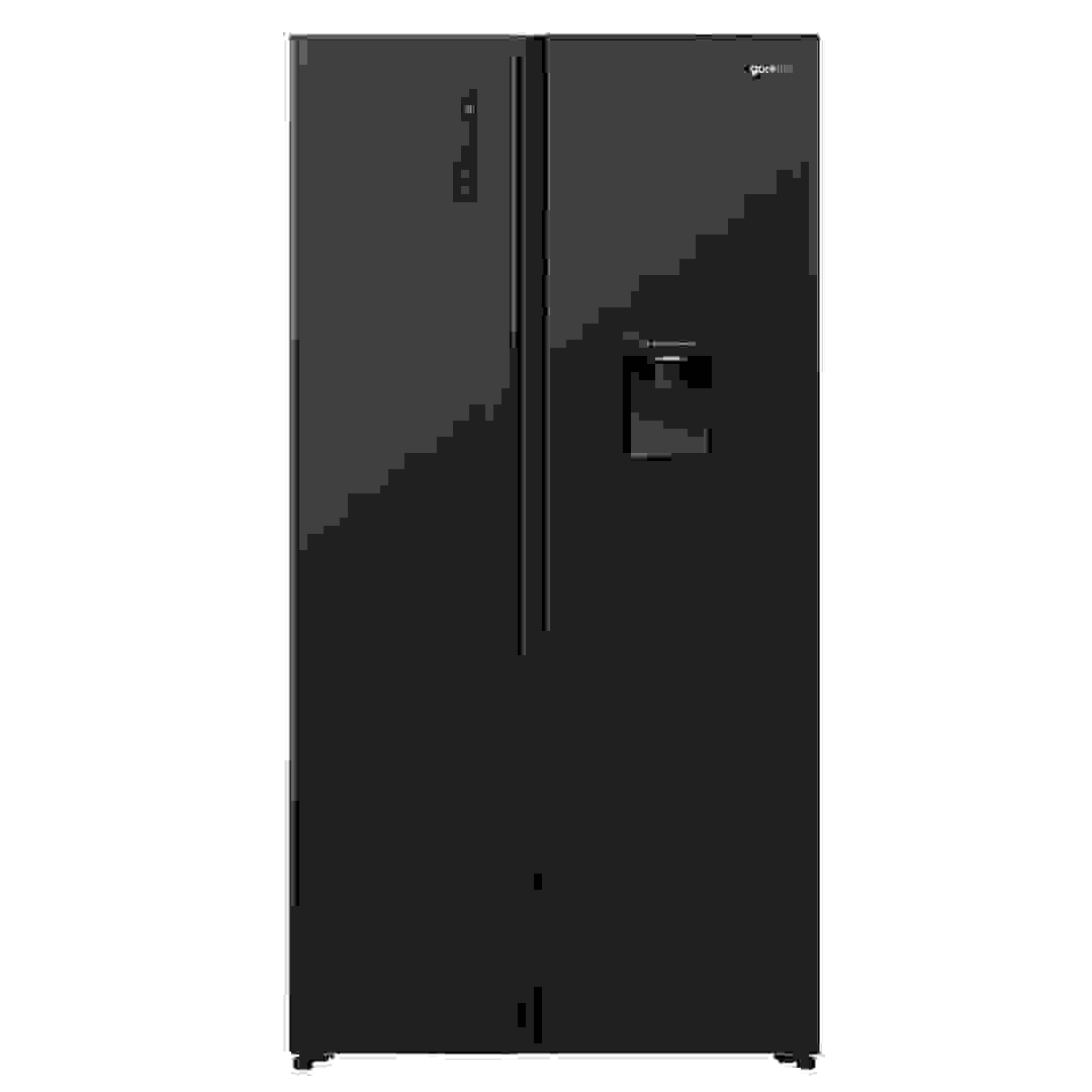 Gorenje Freestanding Side by Side Refrigerator W/Water Dispenser, NRS9182MXUK1 (715 L, Black)
