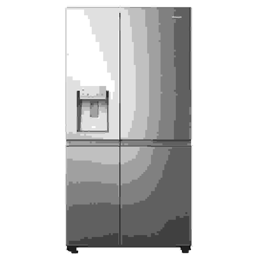 Hisense Freestanding Side by Side Refrigerator W/ Wi-Fi Connvectivity, RS5P819STC (819 L, Silver)