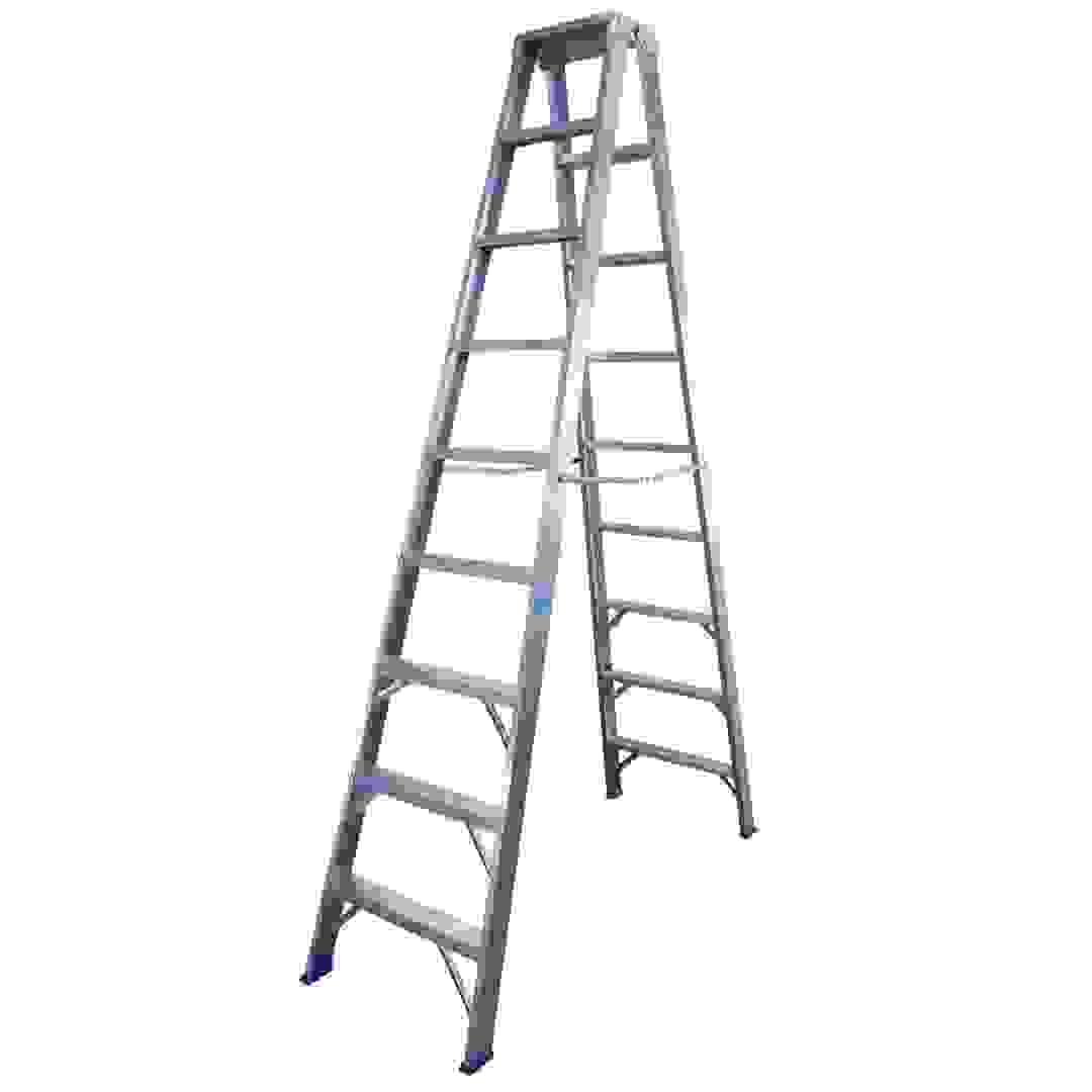Topman Aluminum Heavy Duty Two-Way 9-Tier Step Ladder (256 x 162 x 59 cm)