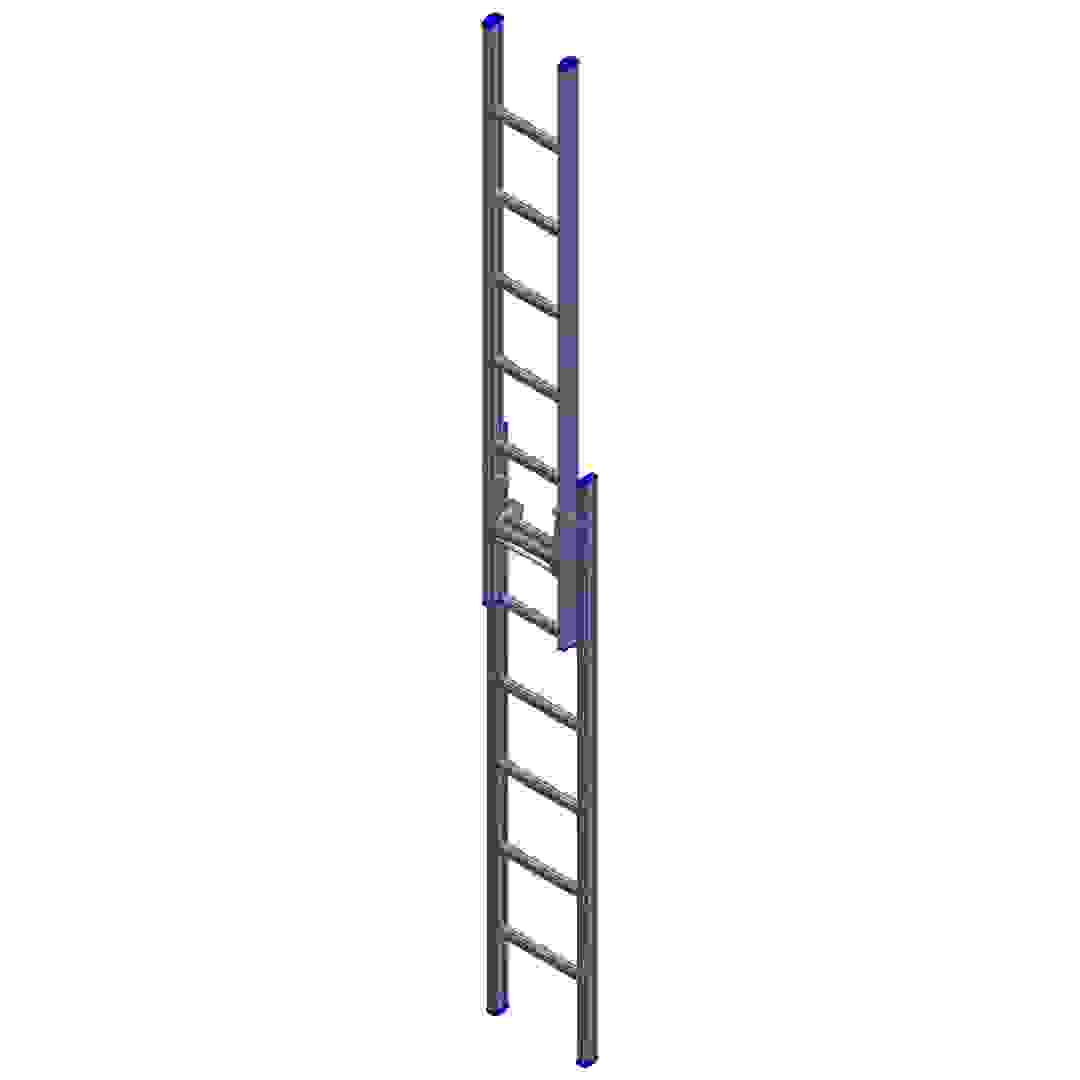 Topman Aluminum Double Sided Straight 6+6-Tier Step Ladder (360 x 12 x 40 cm)