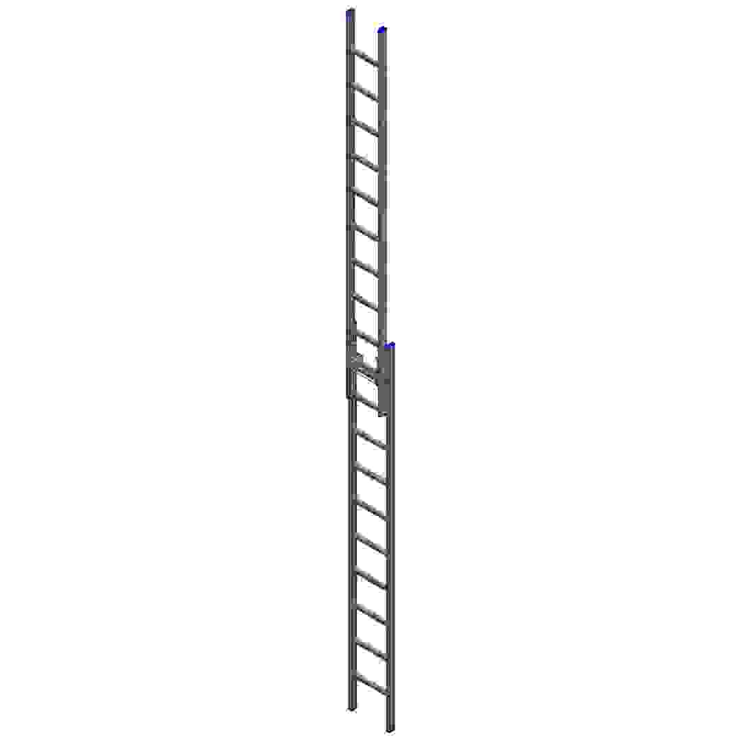 Topman Aluminum Double Sided Straight 10+10-Tier Step Ladder (600 x 12 x 40 cm)