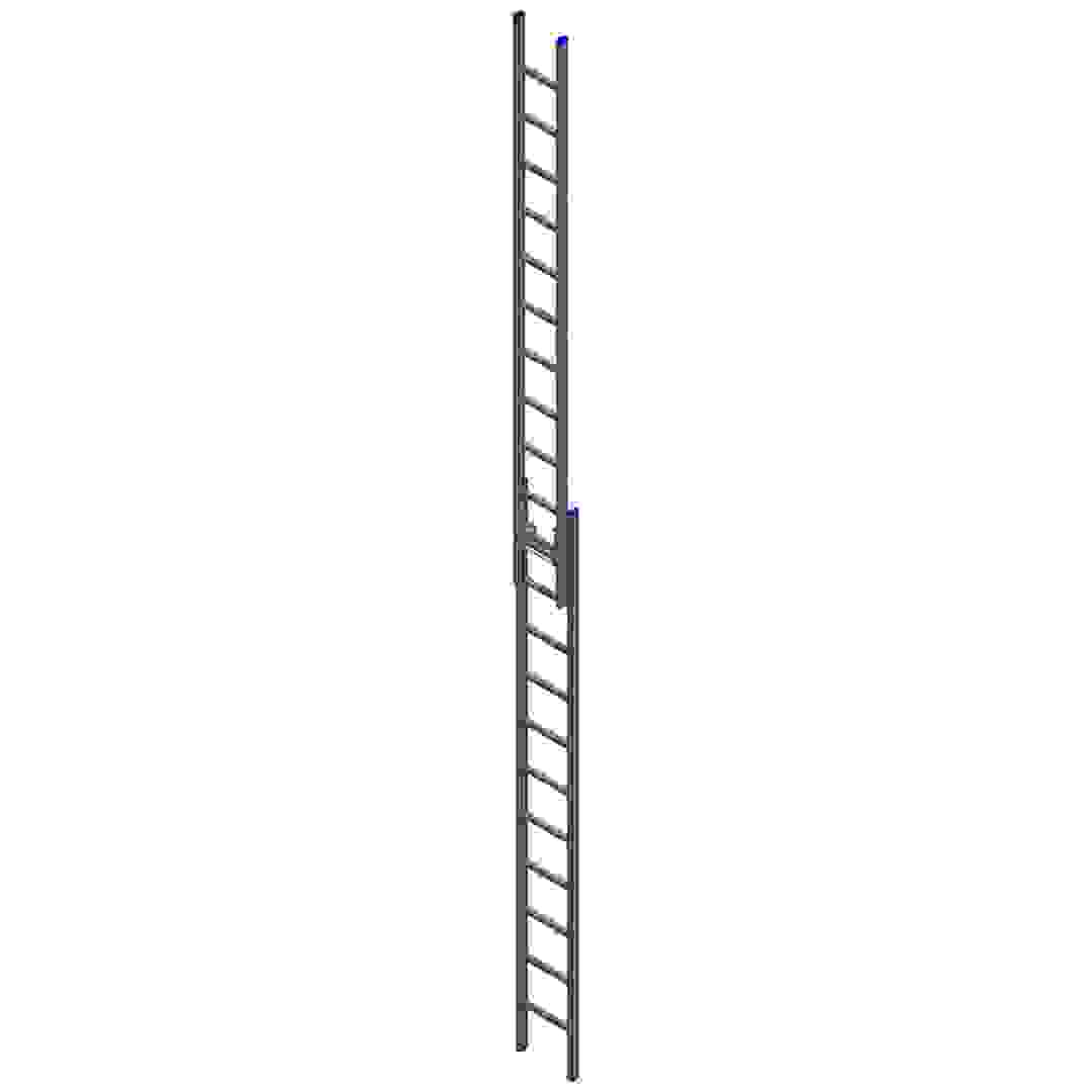 Topman Aluminum Double Sided Straight 11+11-Tier Step Ladder (660 x 12 x 40 cm)