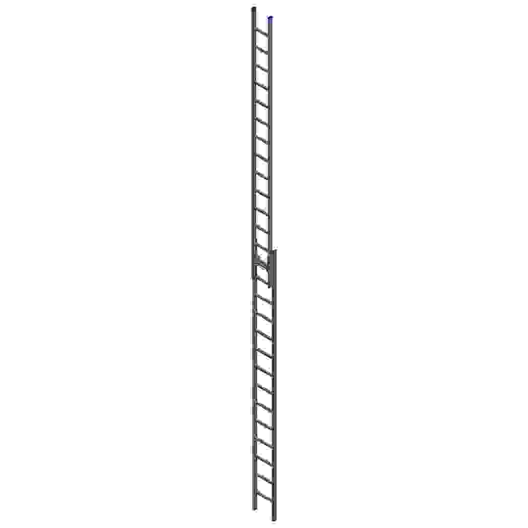 Topman Aluminum Double Sided Straight 14+14-Tier Step Ladder (840 x 12 x 40 cm)