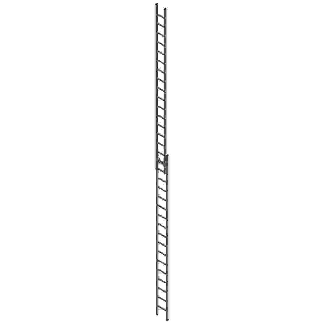 Topman Aluminum Double Sided Straight 17+17-Tier Step Ladder (1020 x 12 x 40 cm)