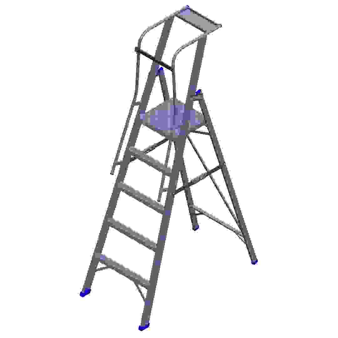 Topman Aluminum Heavy Duty Platform 4+1-Tier Step Ladder (216.5 x 118.5 x 62.5 cm)