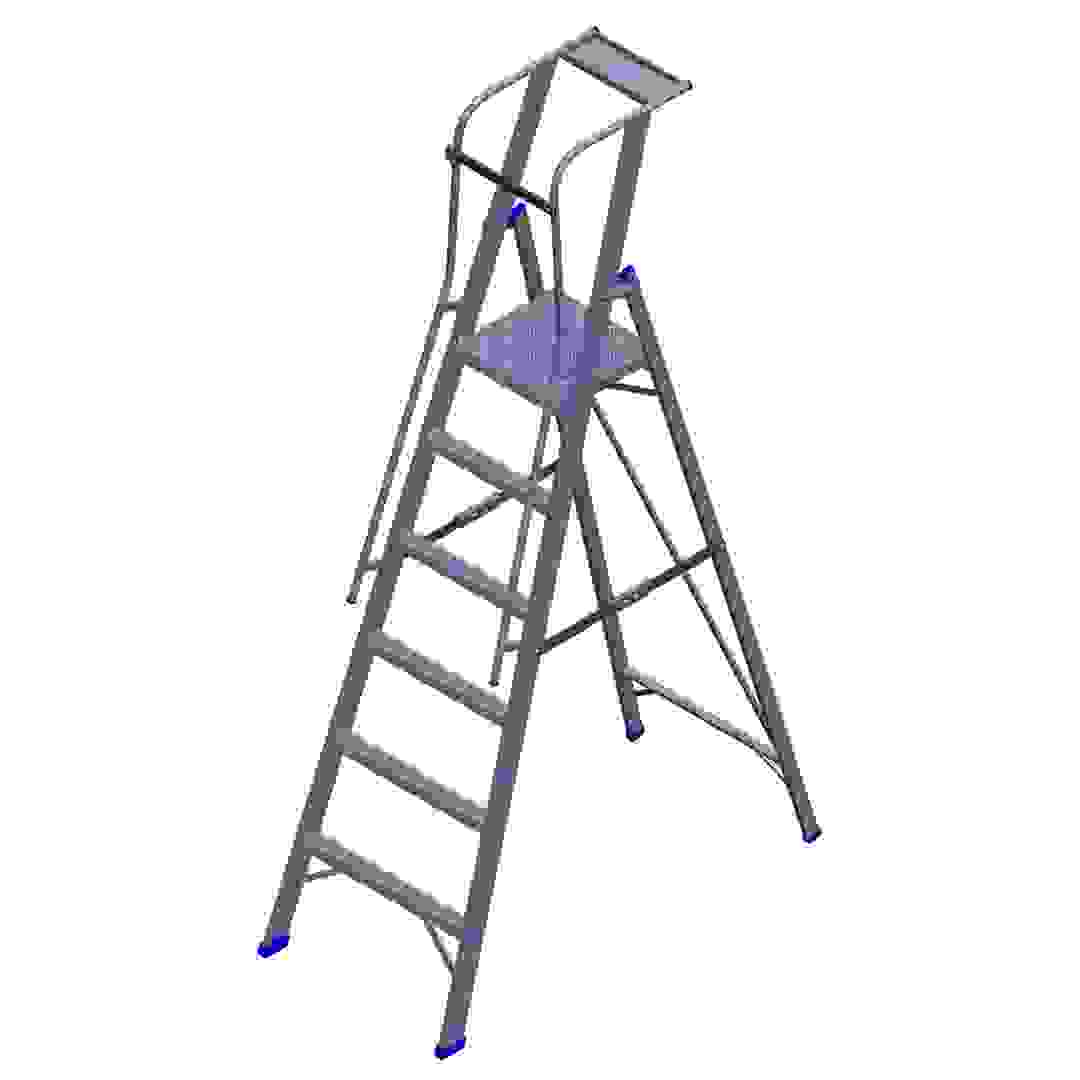 Topman Aluminum Heavy Duty Platform 5+1-Tier Step Ladder (245 x 135.5 x 65.5 cm)