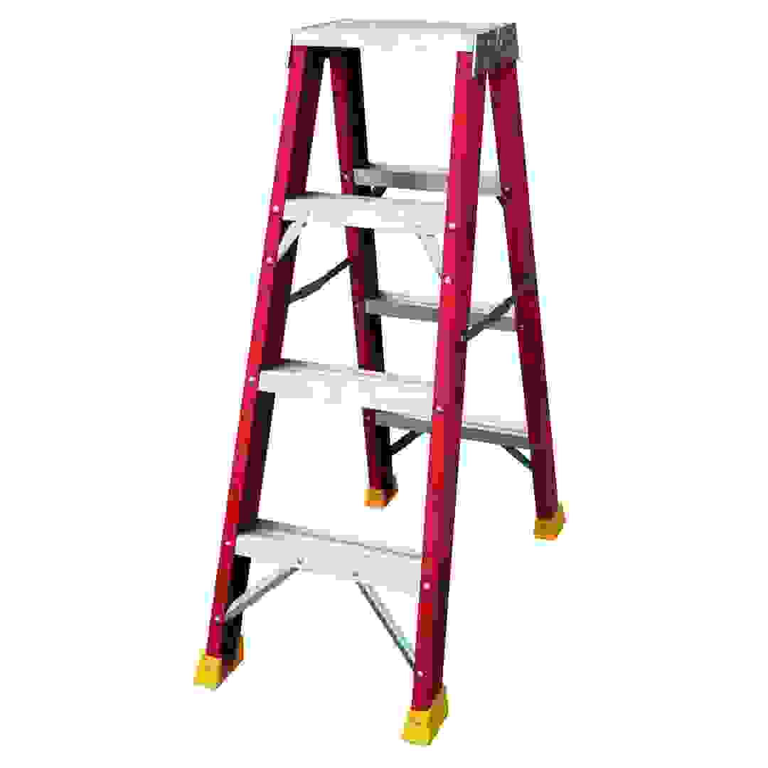 Topman Fiberglass Double-Sided 4-Tier Step Ladder (114 x 84 x 45 cm)