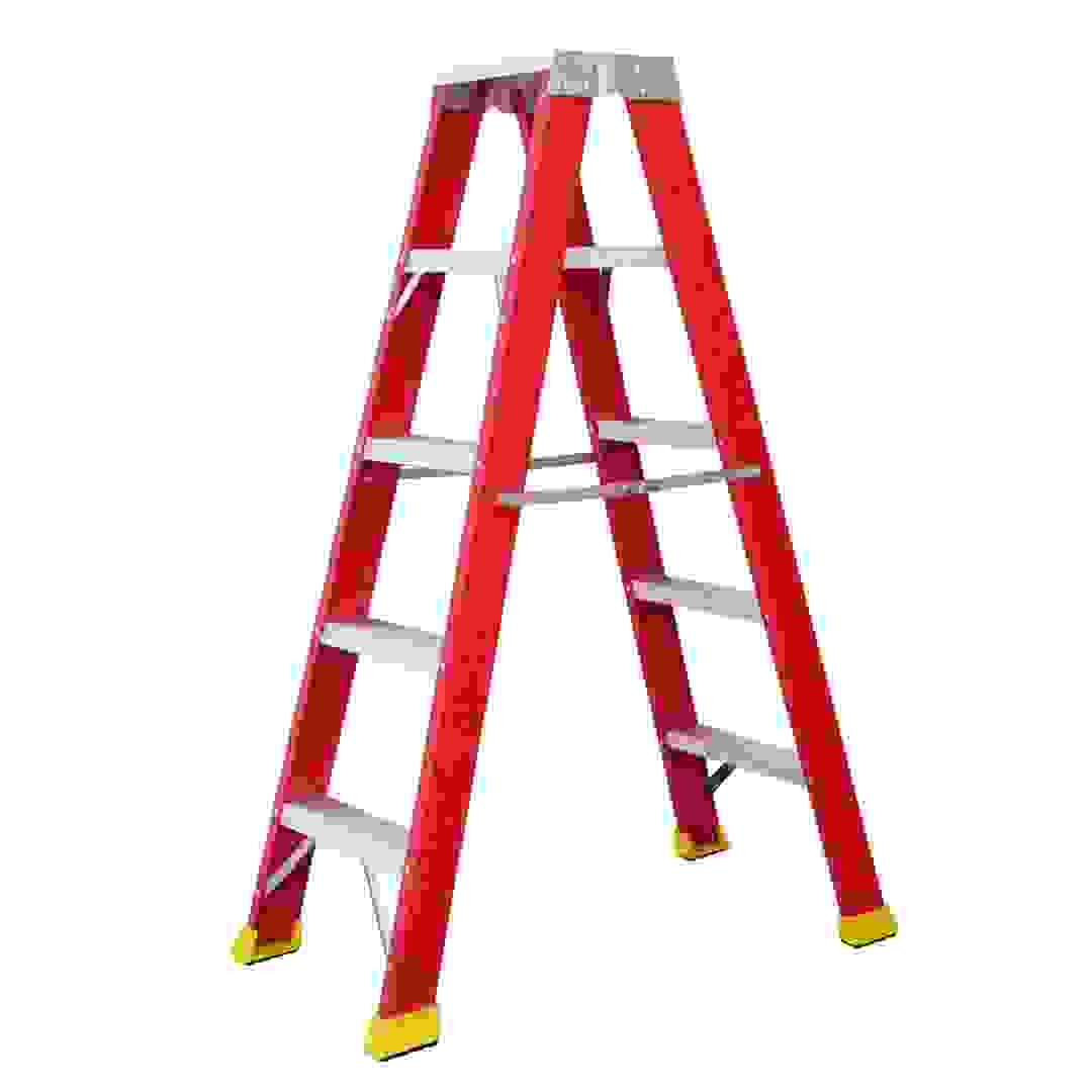 Topman Fiberglass Double-Sided 5-Tier Step Ladder (142.5 x 100 x 48 cm)
