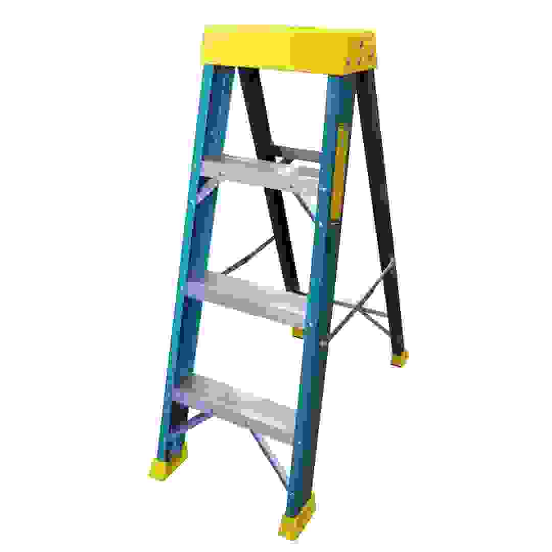Topman Fiberglass Single-Sided 4-Tier Step Ladder (114 x 79 x 46 cm)
