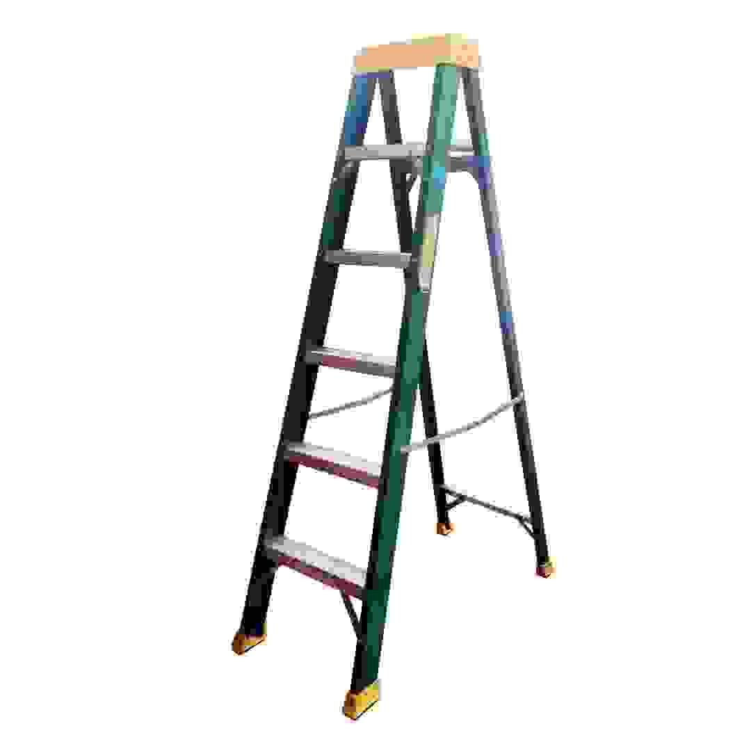 Topman Fiberglass Single-Sided 6-Tier Step Ladder (171 x 110 x 52 cm)