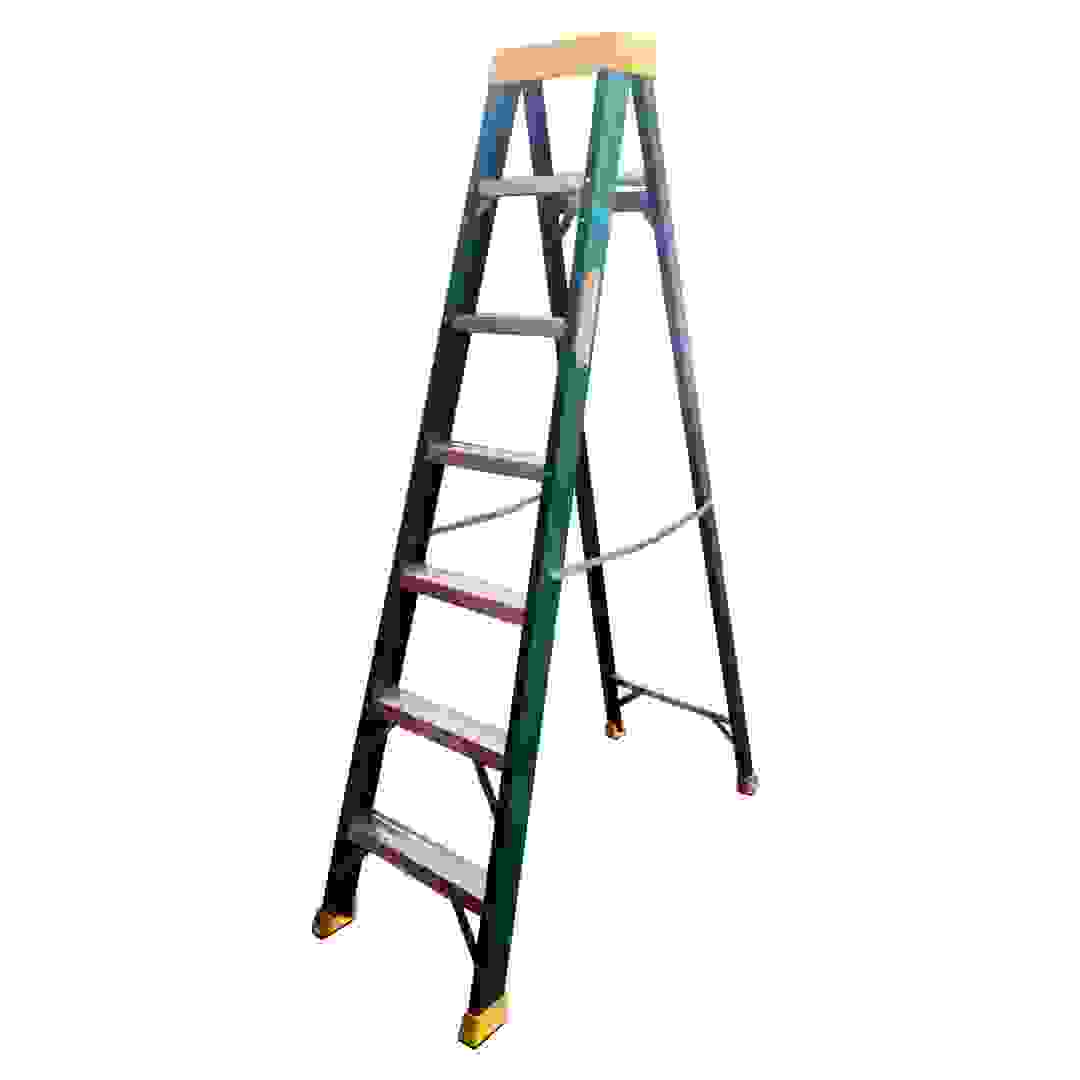 Topman Fiberglass Single-Sided 7-Tier Step Ladder (201 x 125.5 x 55 cm)