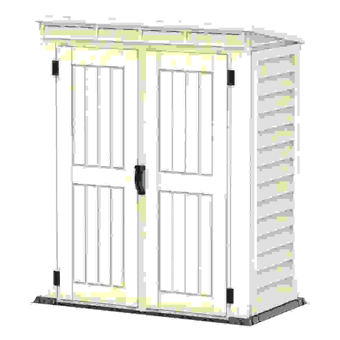 مقصورة تخزين ألومنيوم وبلاستيك فينيل دوراماكس (عاجي، 171 × 92 × 202 سم)