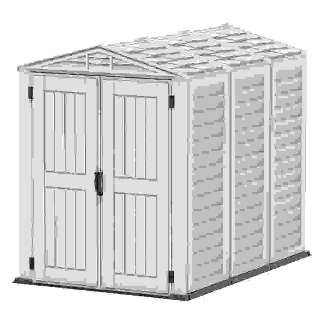 Duramax Aluminium & Vinyl Plastic Storage Shed (Adobe, 250 x 161 x 210 cm)