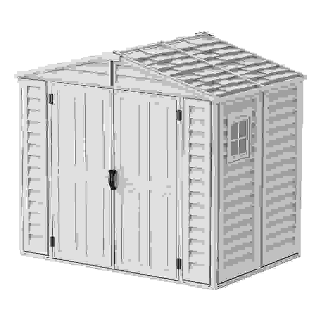 Duramax Aluminium & Vinyl Plastic Storage Shed (Adobe, 245 x 168 x 222 cm)