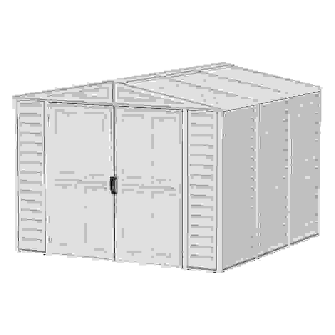 Duramax Aluminium & Vinyl Plastic Storage Shed (Adobe, 240 x 242 x 187.5 cm)
