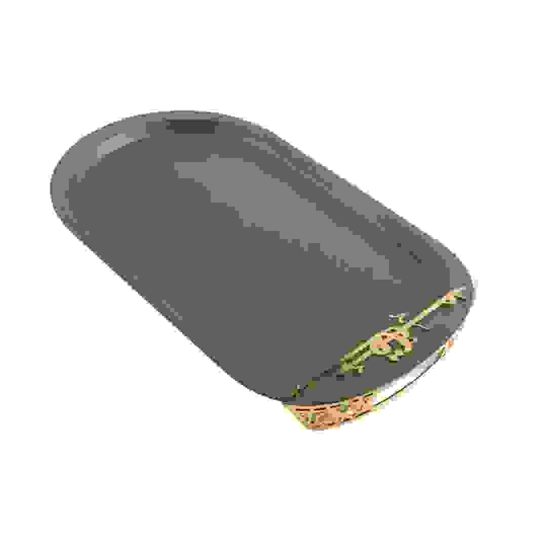 Otantik Liqaa Metal Serving Tray (Olive & Gold)