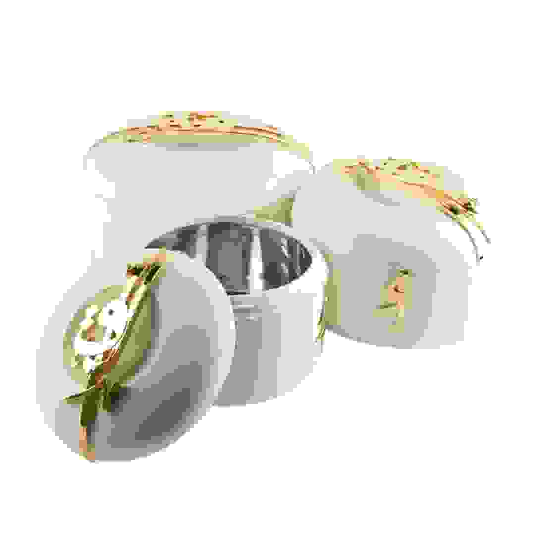 Otantik Liqaa Food Warmer Set (Pearl White & Gold)