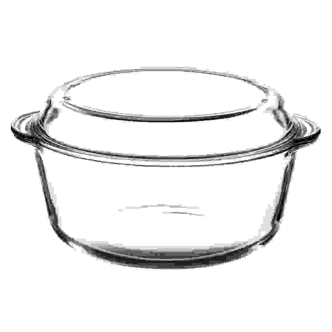 Borcam Glass Round Casserole W/Cover (3.15 L)