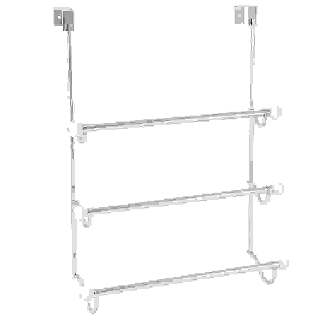Interdesign 73410 Large Over Shower Door Towel Rack (49.5 x 58.9 x 23.6 cm, Silver)