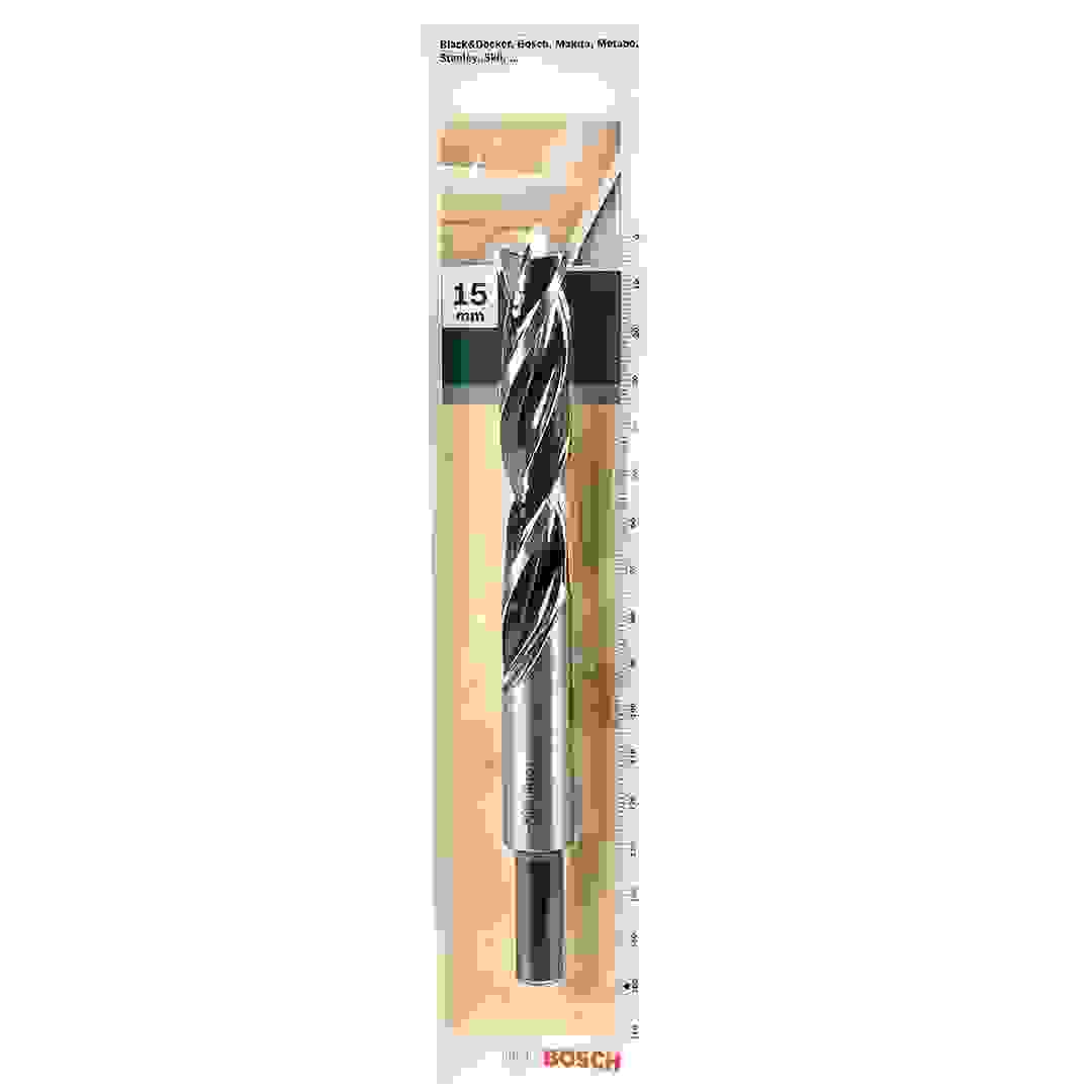 Bosch Brad Point Wood Drill Bit (15 mm, Black & Silver)