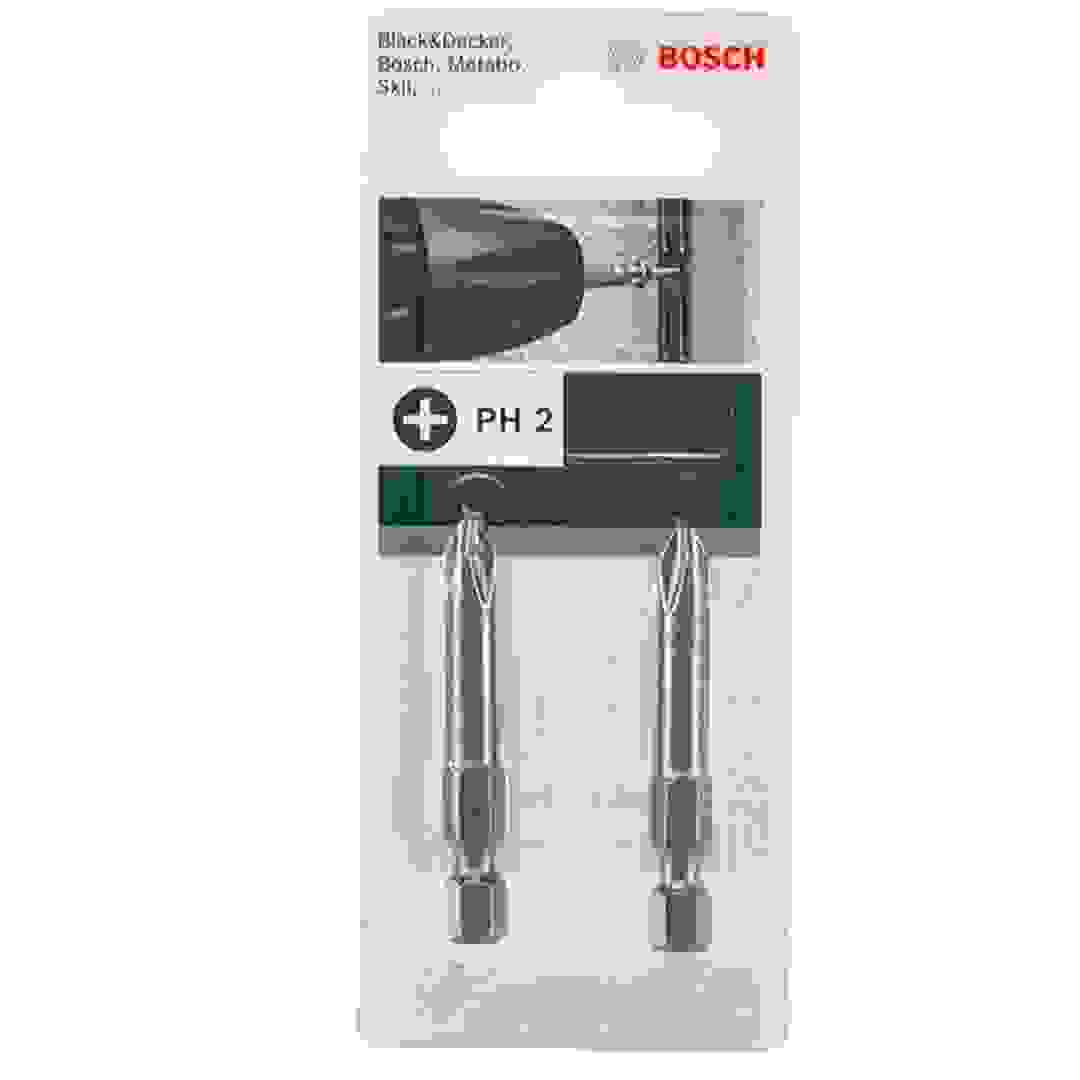 Bosch Standard PH2 Screwdriver Bit (49 mm, Pack of 2)