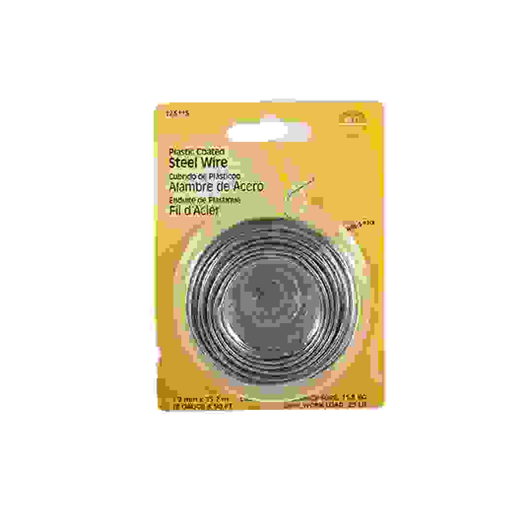 Hillman Plastic Coated Steel Wire (15.2 m, Silver, Sold Per Piece)