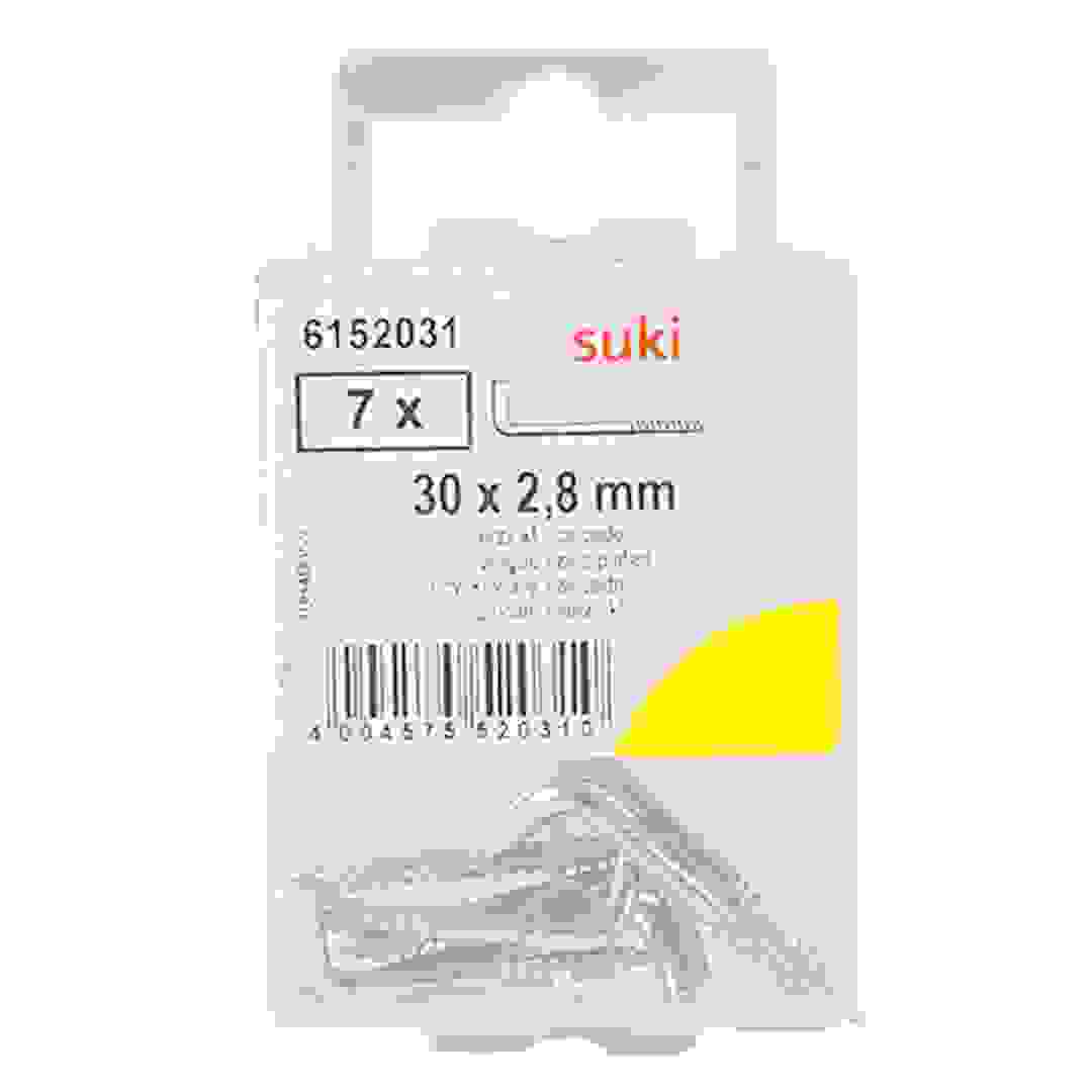 Suki 6152031 Straight Hook (30 mm, Pack of 7)