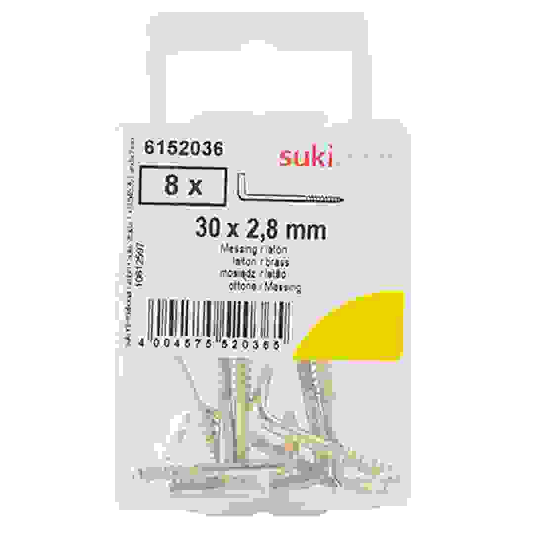 Suki 6152036 Straight Hook (30 mm, Pack of 8)