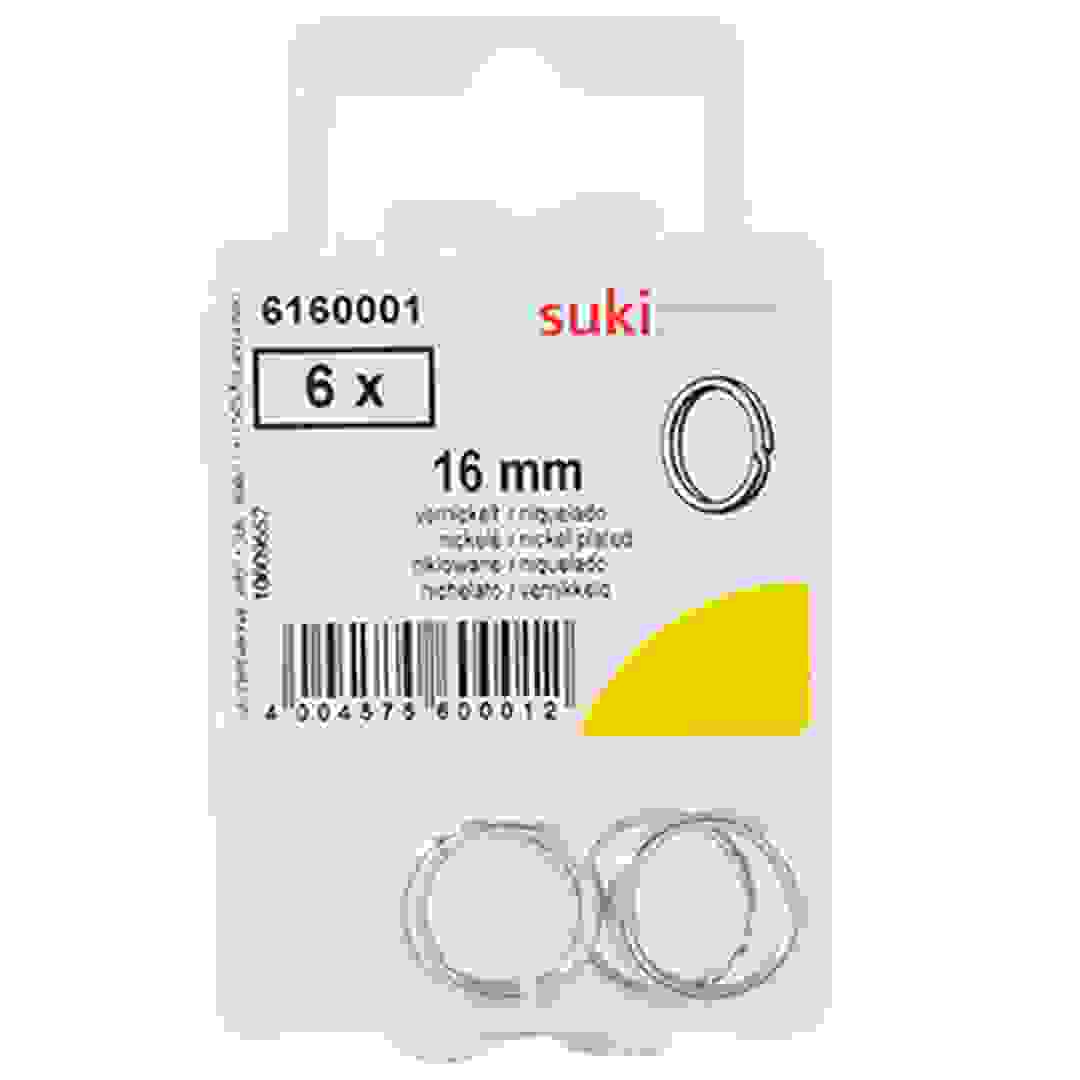 Suki 6 Key Rings (16 mm)