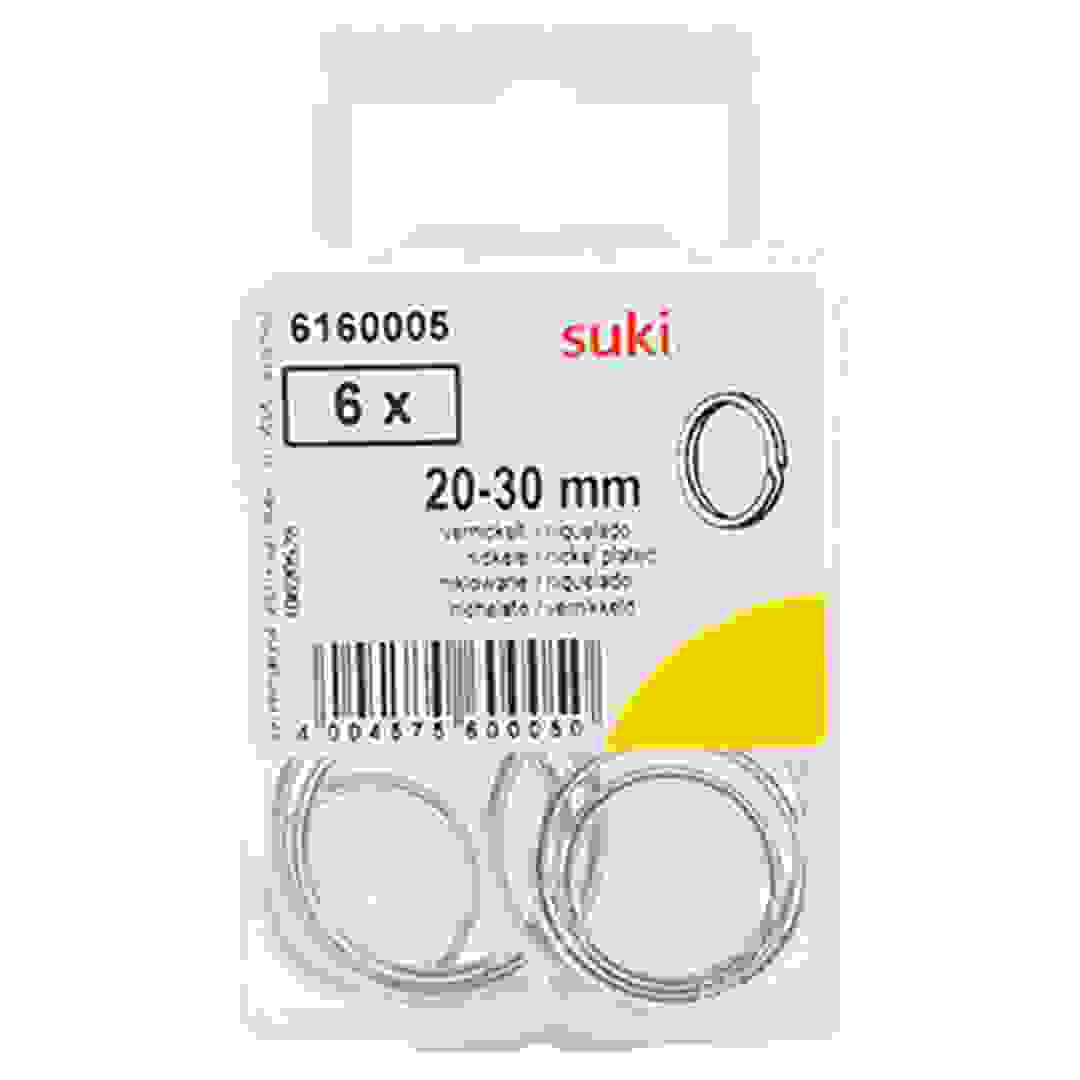 Suki Key Rings (20-30 mm, Pack of 6)