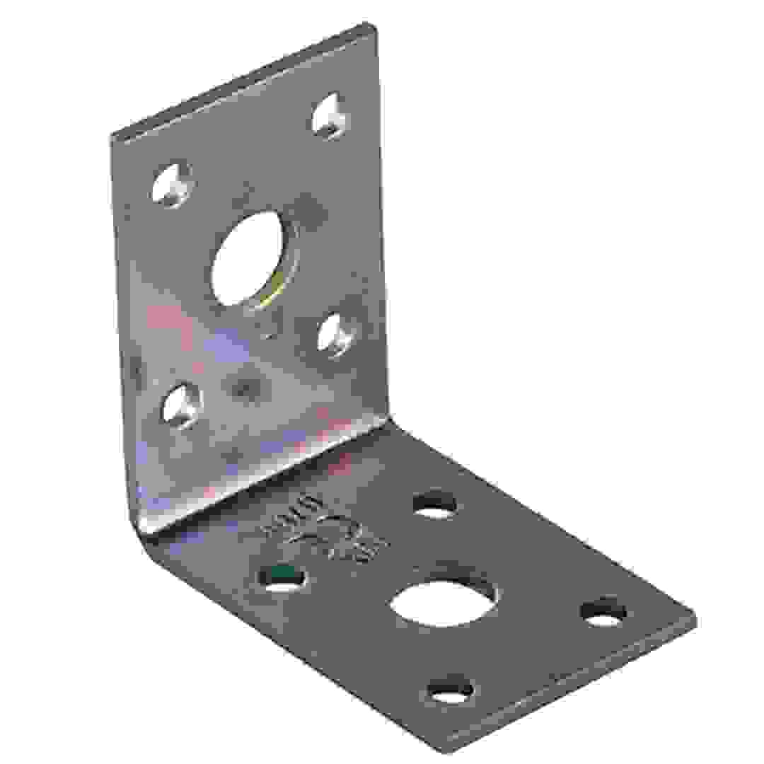 دعامة زاوية مطلية بالزنك (5 × 5 × 3.5 سم، فضي)