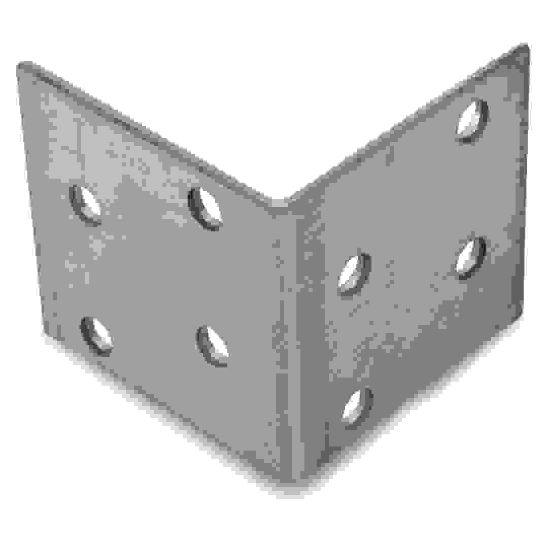 دعامة زاوية مطلية بالزنك (4 × 4 × 2 سم، فضي)