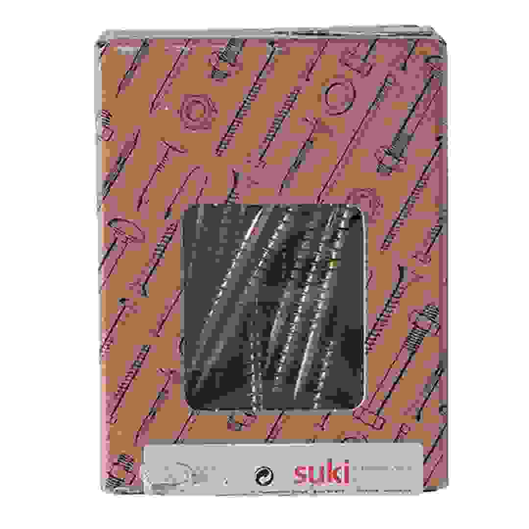 Suki Pozidriv Chipboard Screws (6 x 110 mm, Pack of 50, Yellow)
