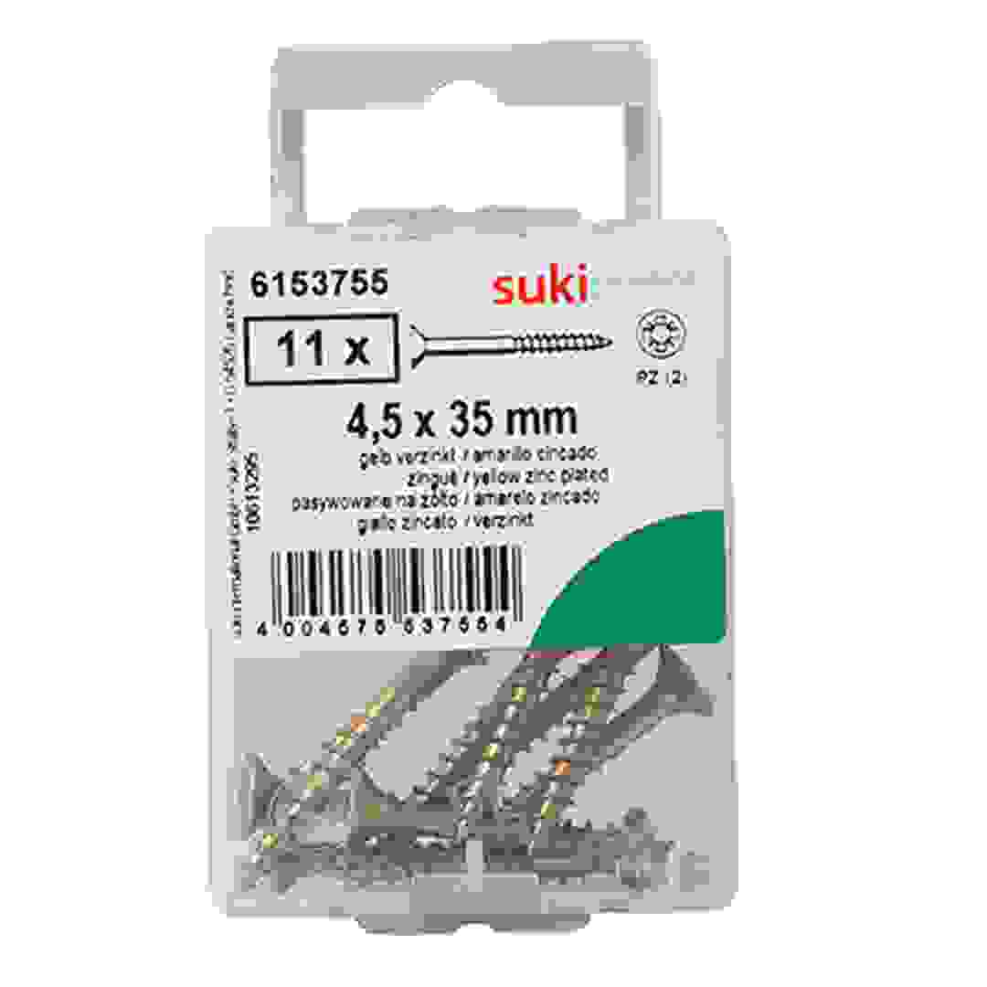 Suki 6153755 Chipboard Screws (3.5 x 0.4 cm, Pack of 11)