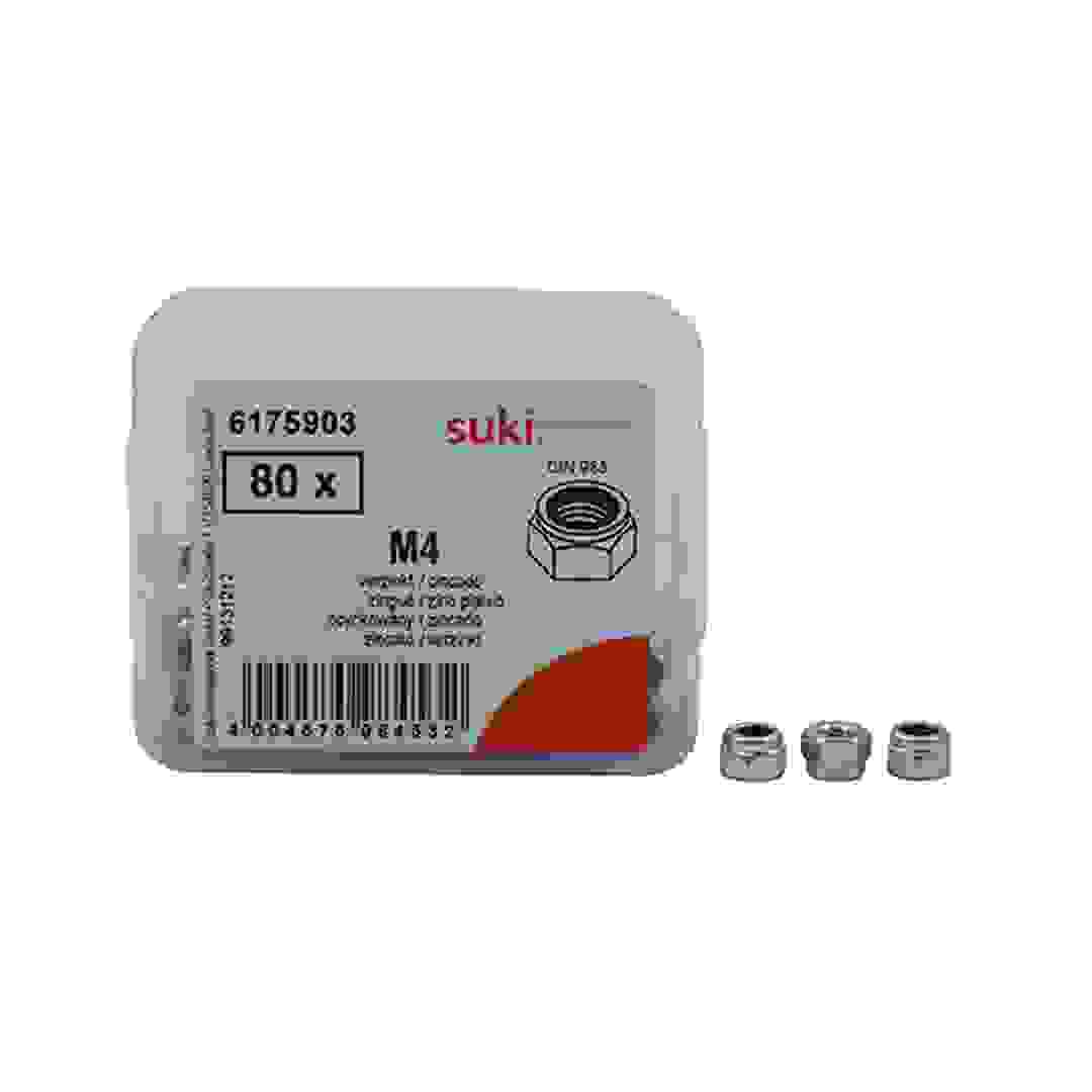 Suki Self-Lock Hex Nuts (M4, Pack of 80)